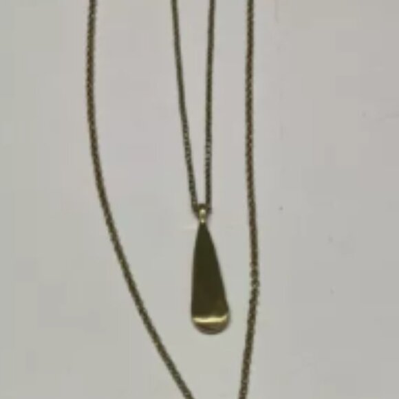 Lucky Brand Gold Tone 2 Layer Necklace Animal Cheetah Print - Picture 6 of 6